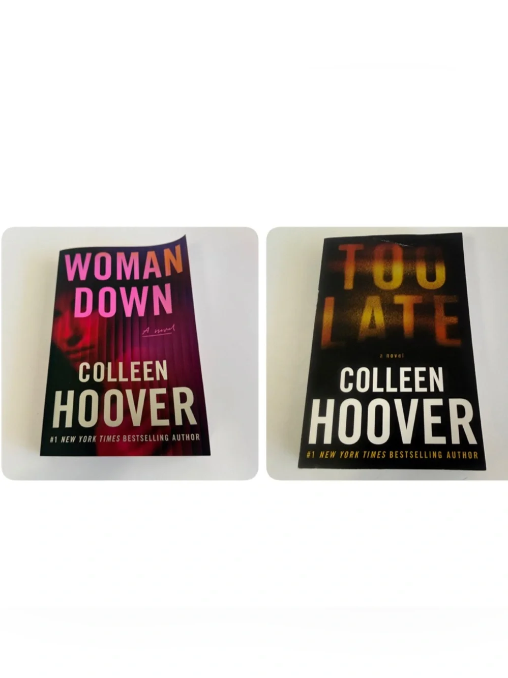 Colleen Hoover Book Bundle Woman Down & Too Late Paperback BookTok CoHo Thriller